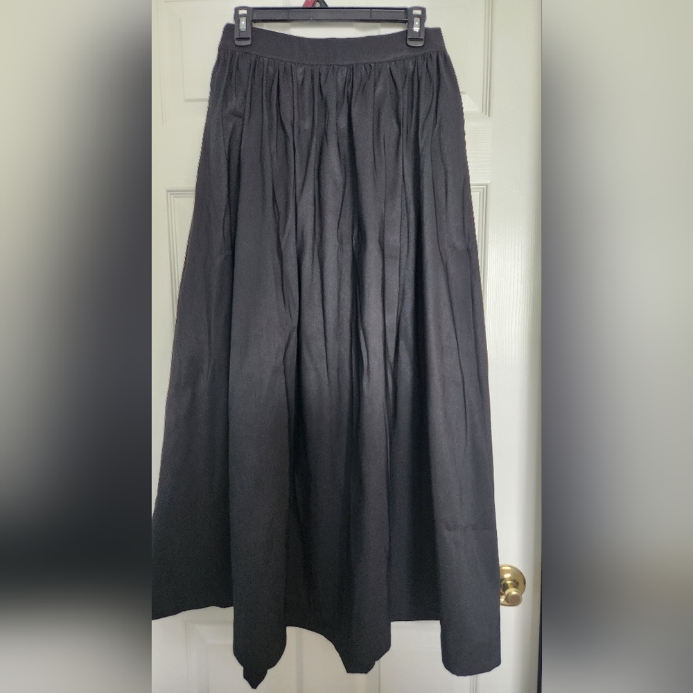 A New Day Black Pleated Midi Skirt for Work